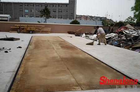 工廠3節(jié)120噸舊地磅